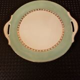 Vintage dish ø27 cm porcelain sarreguemines flameco green