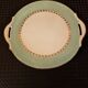 Plat vintage ø27 cm porcelaine sarreguemines flameco vert