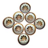 Set of 8 Gien plates