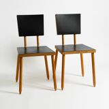 Two rare demountable plywood chairs by Axel Kufus model Stöcke for Atoll