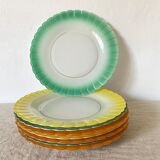 Colorful vintage Duralex plates