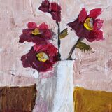 Acrylic on canvas small painting contemporary still life