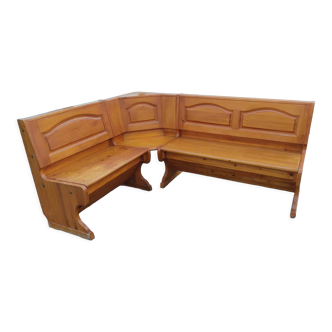 Old corner bench chest wood vintage pine