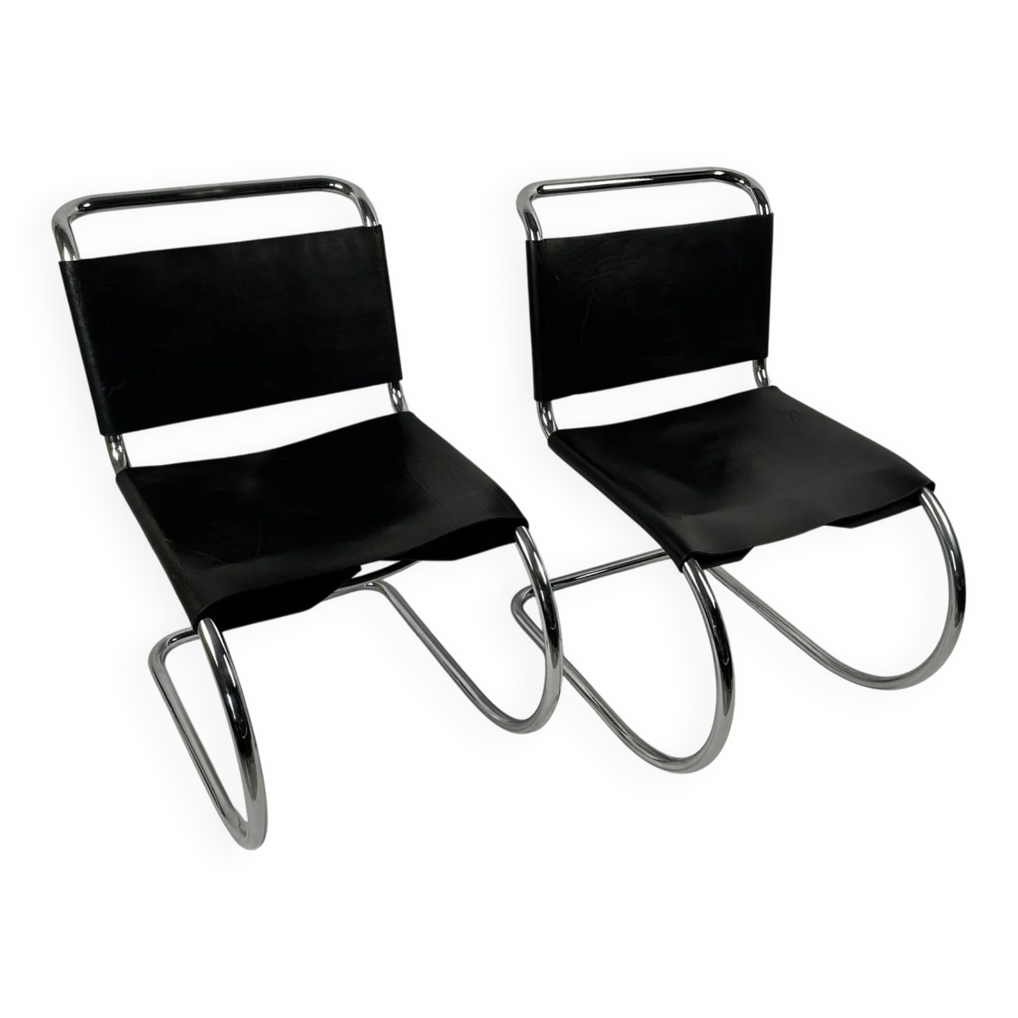 Pair of MR10 lounge chairs — Ludwig Mies van der Rohe, attributed to Knoll, circa 1970