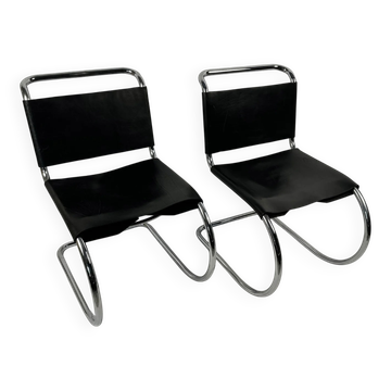 Pair of MR10 lounge chairs — Ludwig Mies van der Rohe, attributed to Knoll, circa 1970