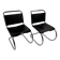 Pair of MR10 lounge chairs — Ludwig Mies van der Rohe, attributed to Knoll, circa 1970