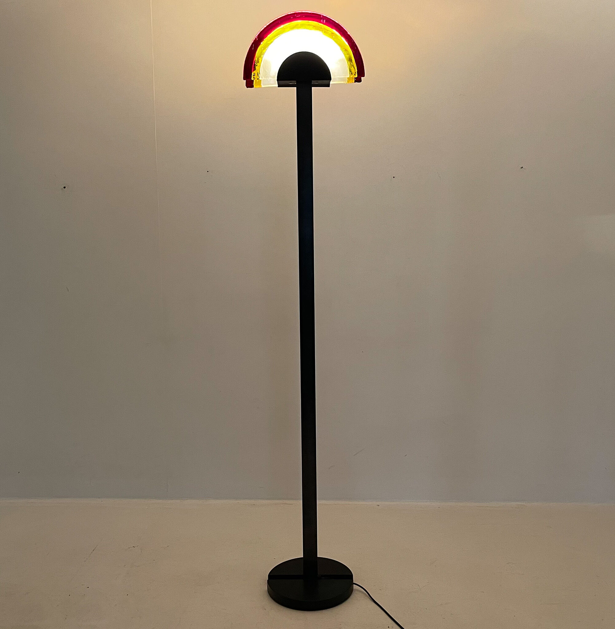 Italian AV Mazzega Floor Lamp, Labelled, 1980