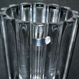 Villeroy & Boch vintage vase in ribbed molded crystal signed