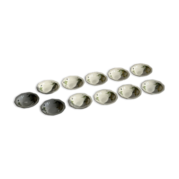 11 coupelles à motifs de fruits The Chartwell Collection England