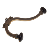 Old large hook Napoleon III in brass and earthenware