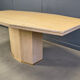 Vintage solid travertine dining table