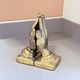 Vintage Gold-Tone Bookend Praying Hands Decorative Bronze Sculptural Book Holder