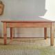 Antique wooden low farmhouse table and drawer