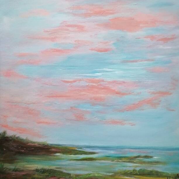 Marine landscape painting, original signed and delivered with its certificate.