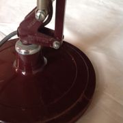 Vintage desk lamp, orientable, burgundy, 70s, brand AIRIMIA
