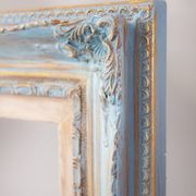 Wooden frame in Louis XV style. Baroque frame. Style of the frame.