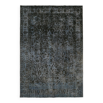 Fait main Oriental Contemporain Années 1980 244 cm x 353 cm Tapis en laine noire