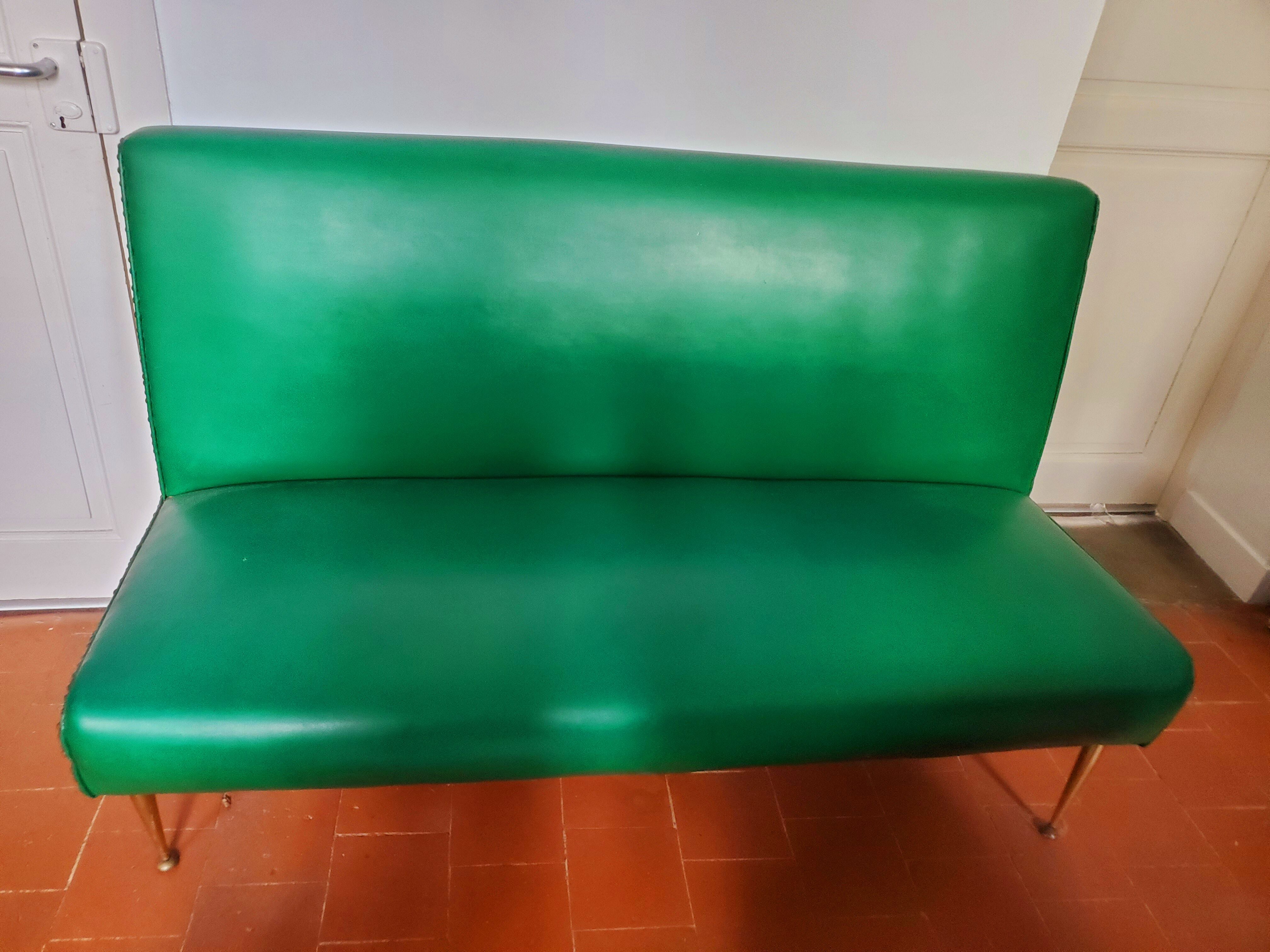 Green bistro bench