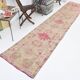 3x13 Rug For Kitchen Pink Beige Herki Vintage Runner Rug, 79x402Cm SK 4146