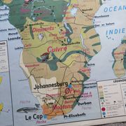 Carte scolaire vintage mdi: Afrique-Europe économique.