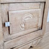 Art deco style oak bedside table from the 1920s