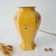Yellow porcelain vase Japanese decoration