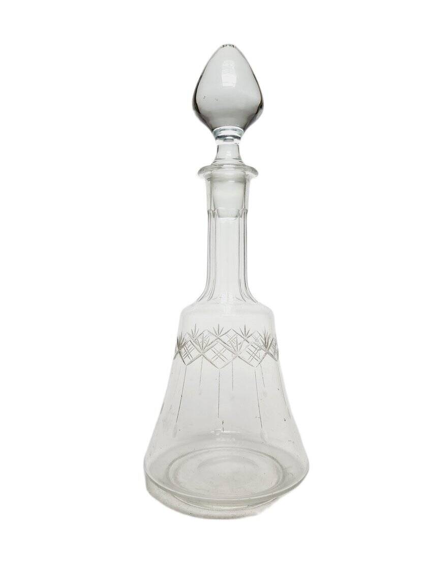 Art Deco crystal carafe, Germany, 1900s