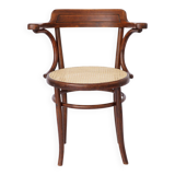 Vintage desk chair bentwood Viennese braid Fischel Austria