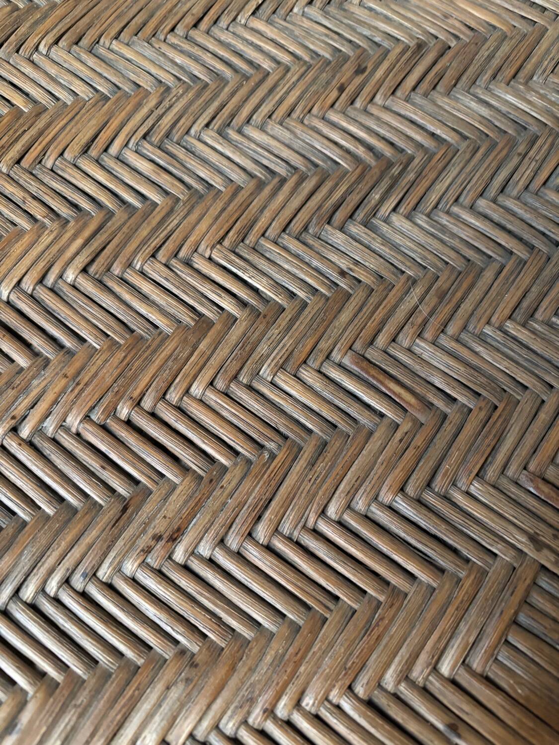 Antique Perriand style rattan cane stool