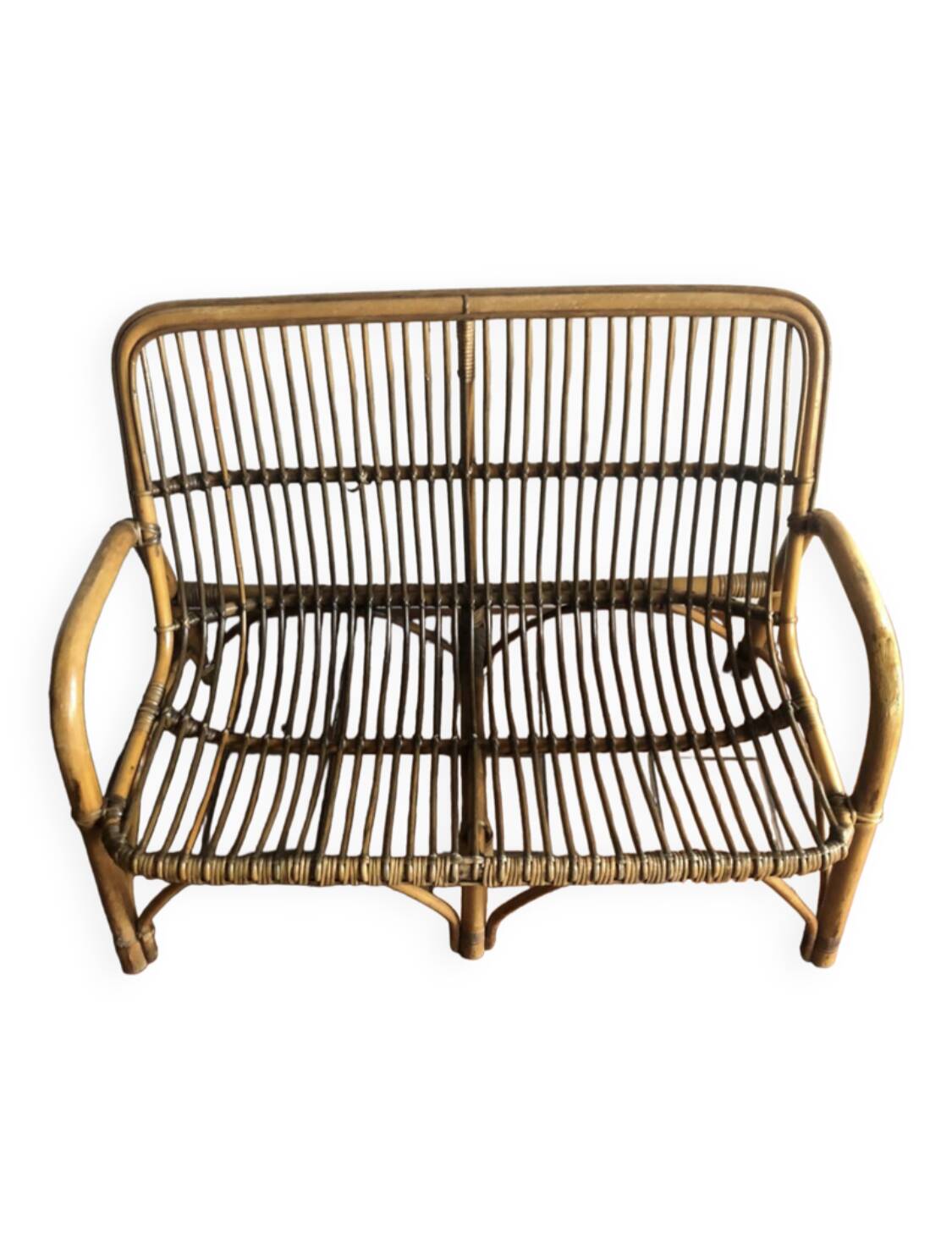 Vintage bamboo bench