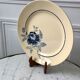 Round dish blue flowers Saint-Amand years 30-40