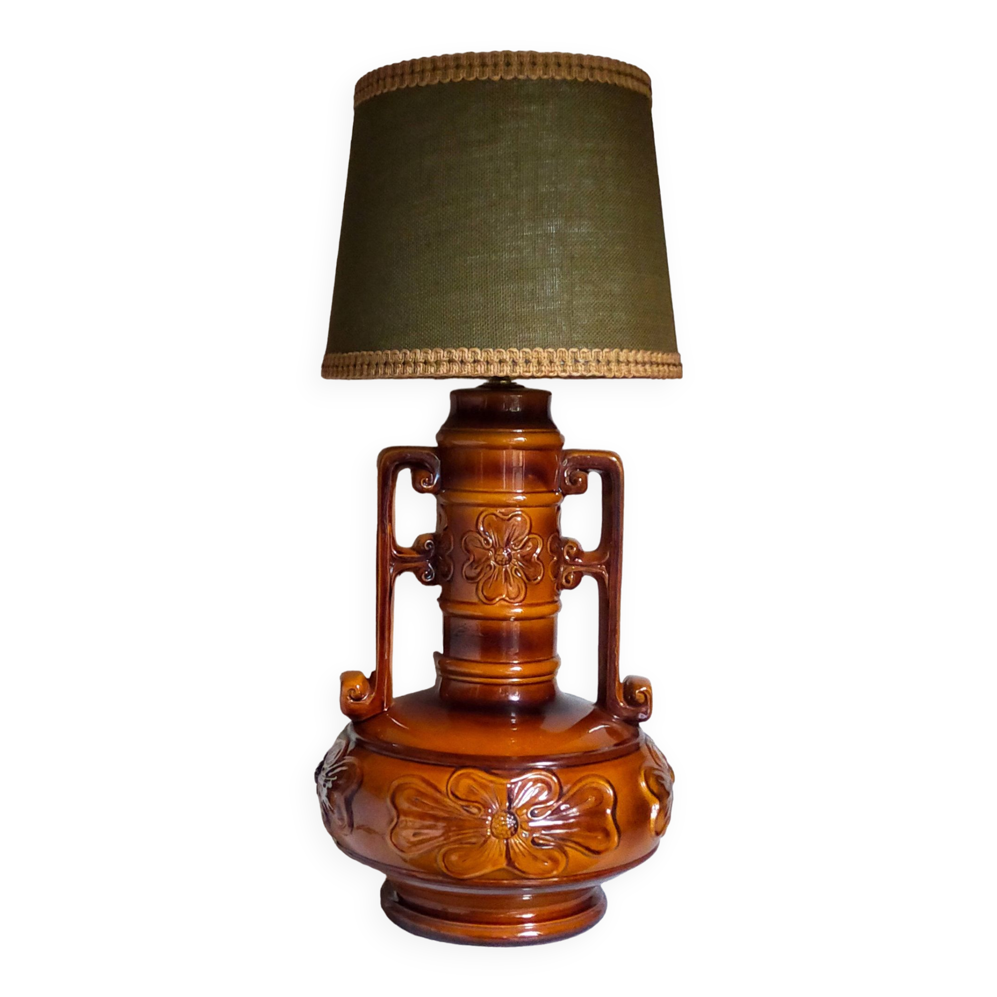 West germany ceramic floor lamp 70s