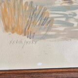 Yves Brayer Lithograph Herd of Horses in Camargue