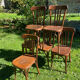 6 Fischel bistro chairs with labels, circa 1930