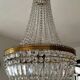 Lustre Montgolfière en laiton à pampilles