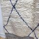 Moroccan Berber carpet Beni Ouarain with majorelle blue diamonds 2,44x1.49m