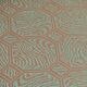 Pierre Frey modernist bench in green and gold patterned fabric