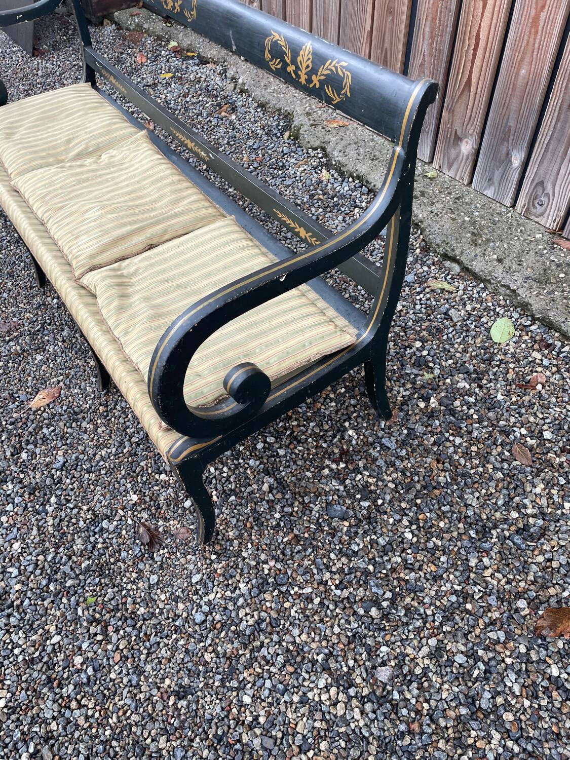 Rare 19th-century painted bench or sofa