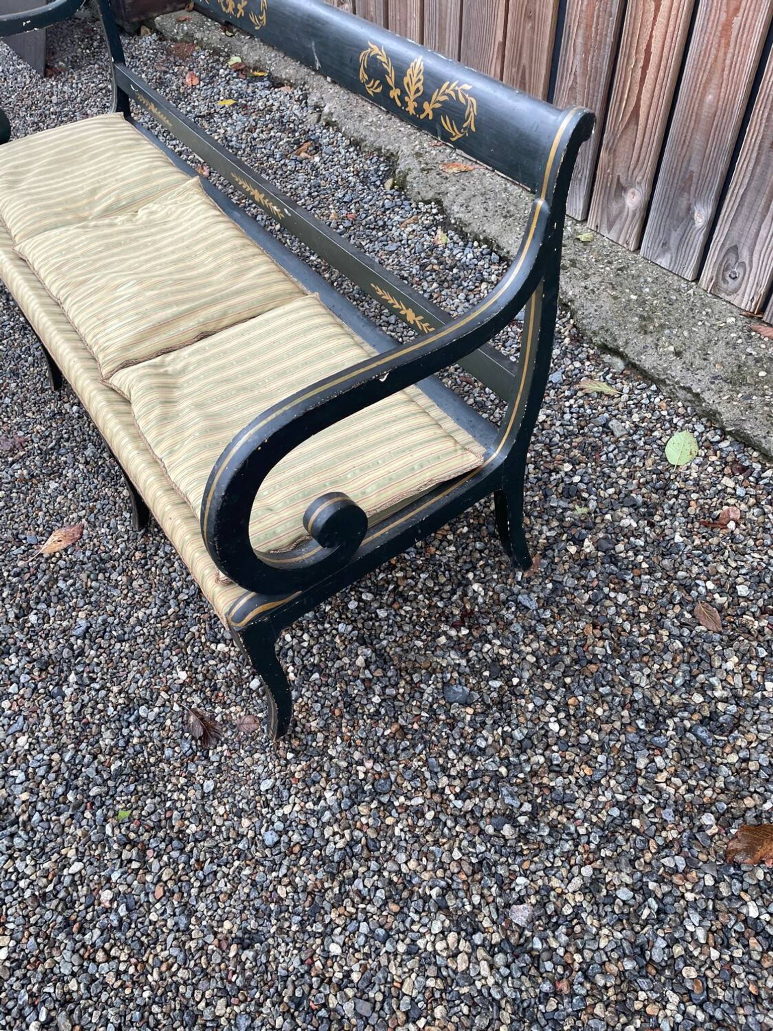Rare painted bench or sofa from the 19th century