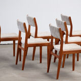 6 danish scandinavian chairs - teak & wool 1960