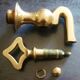 Old fountain tap for garden in brass, 4 parts