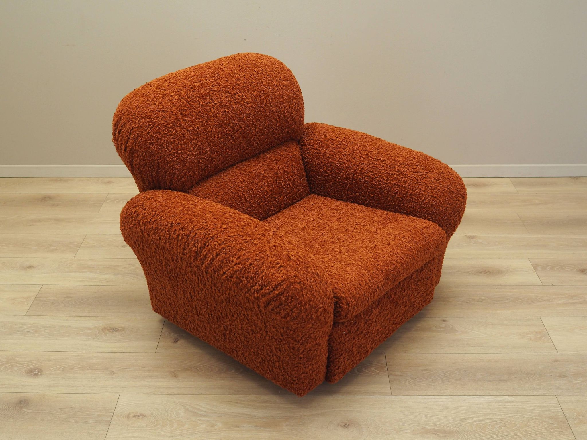Orange armchair, Italian design, 1970s, production: Italy