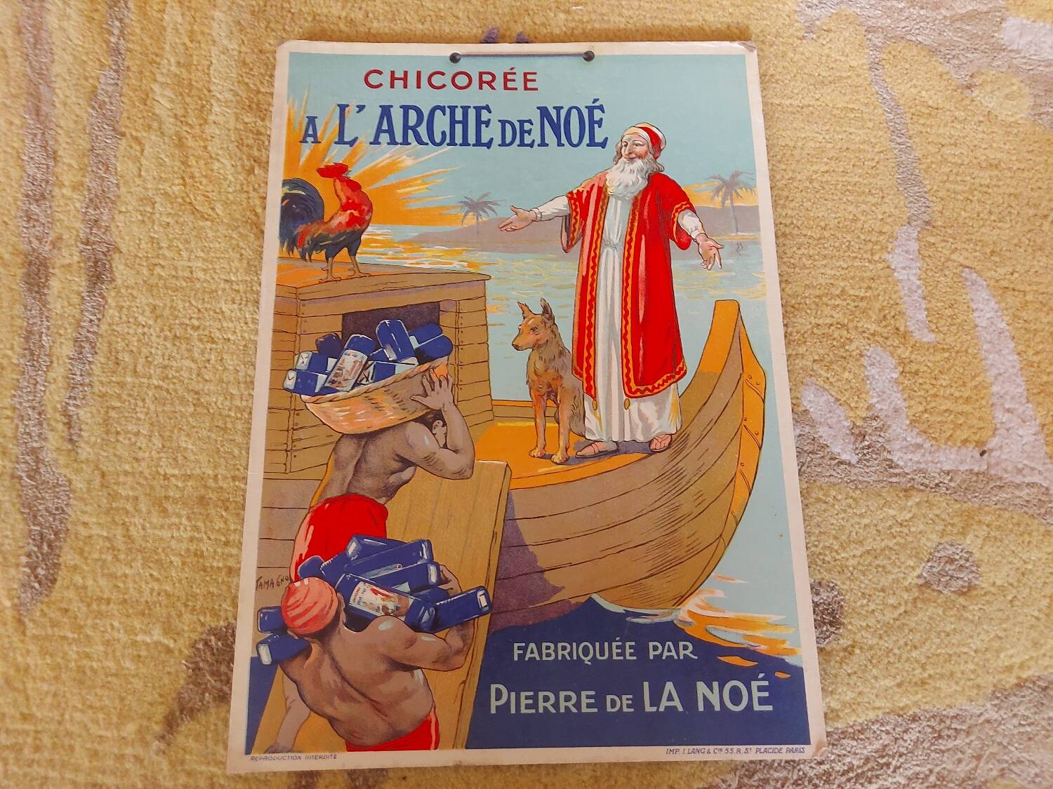Poster, Chicory advertising cardboard Noah's ark