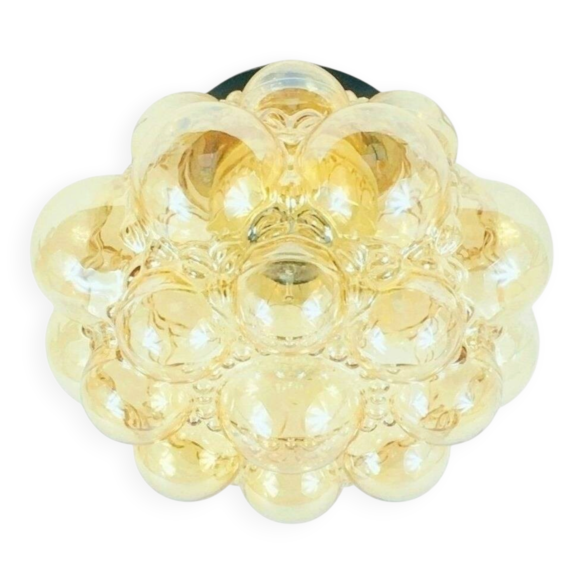 1 of 3 Mid-Century Bubble Glass Ceiling Lights by H.Tynell for Limburg, 70s
