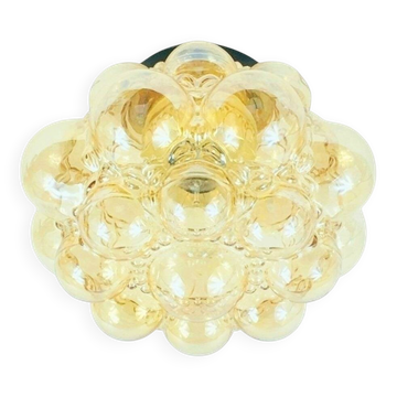 Plafonnier en verre bullé par H. Tynell pour Limburg, années 70