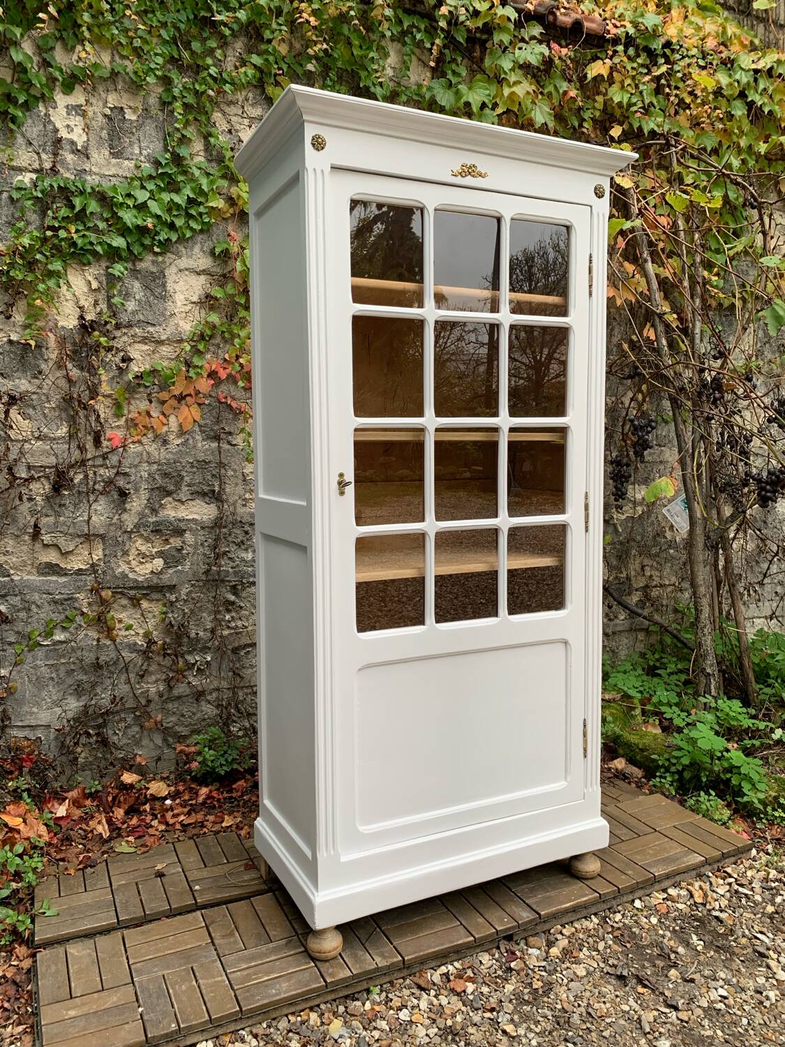 Antique Parisian glass cabinet H150