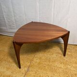 Table basse de forme inhabituelle en teck, style rétro vintage du milieu du siècle, années 1960