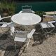 Garden set Maison Jansen in wrought iron 1960