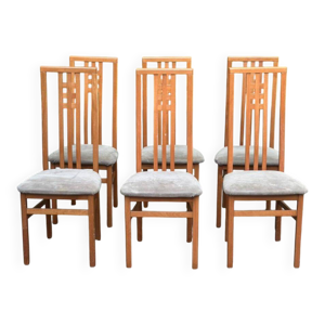 6 chaises de salle à - tissu