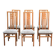 6 Scandinavian dining chairs in solid wood and grey fabric Denmark